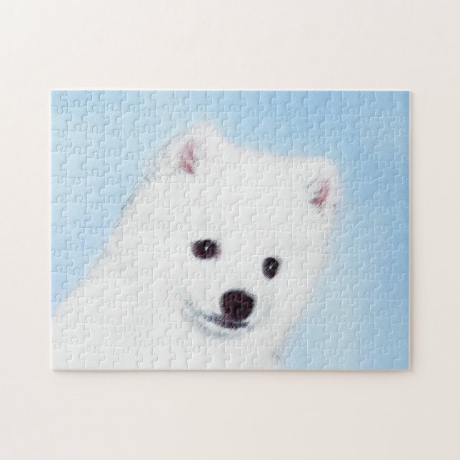 Puzzle Pintura de perro esquimal estadounidense - Arte de (Horizontal)