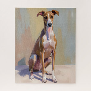 Puzzle Pintura de perro galgo italiano