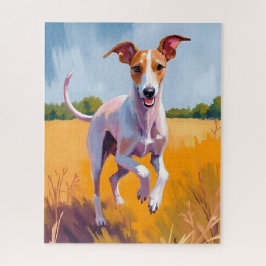Puzzle Pintura de perro galgo italiano mascota