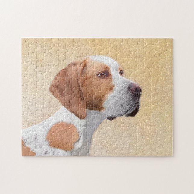 Puzzle Pintura de puntero - Arte de perro original lindo (Horizontal)