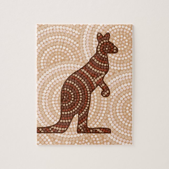 Puzzle Pintura de punto canguro aborigen (Vertical)