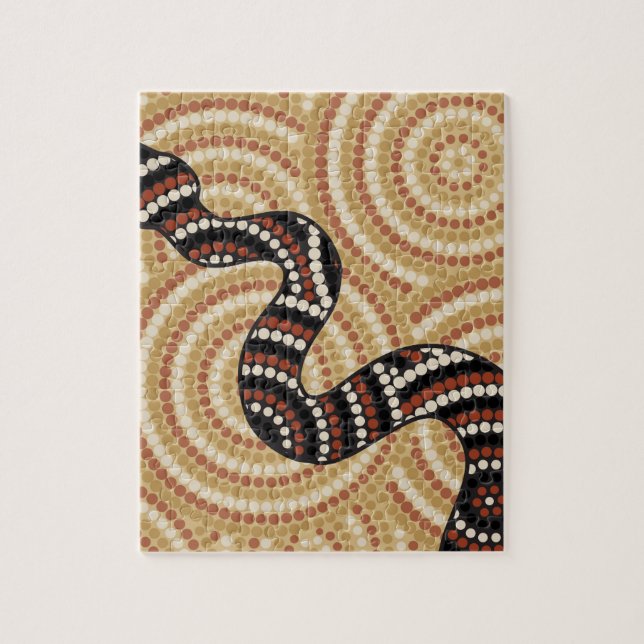 Puzzle Pintura de punto de serpiente aborigen (Vertical)