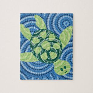 Puzzle Pintura de punto de tortuga aborigen