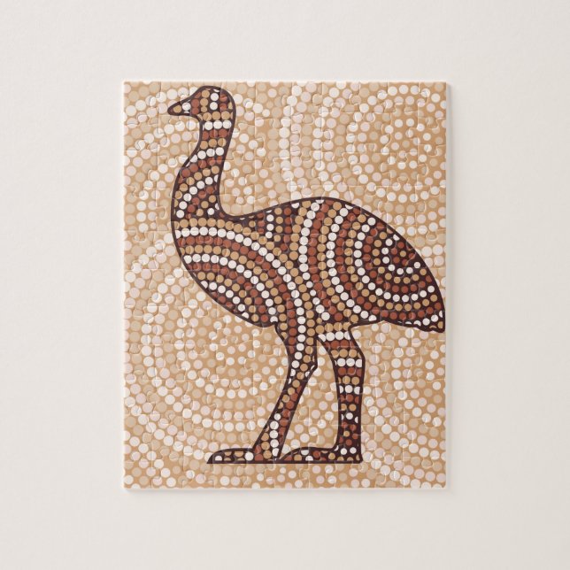 Puzzle Pintura de punto emu aborigen (Vertical)