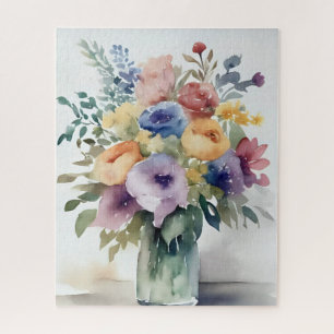 Puzzle Pintura de ramo floral en acuarela