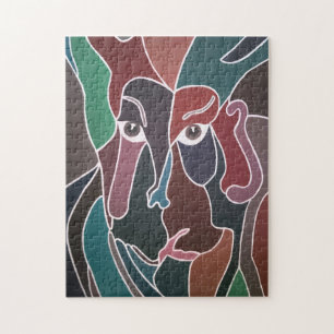 Puzzle Pintura de retrato abstracto de Alfred Fox