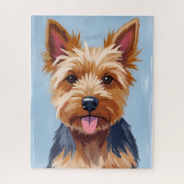Puzzle Pintura de retrato de perro Terrier de Yorkshire