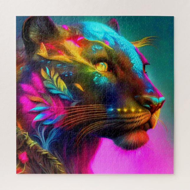 Puzzle Pintura de retrato de tigres (Vertical)