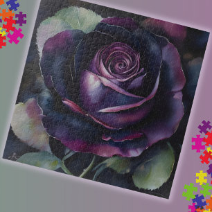 Puzzle Pintura de Rosa violeta