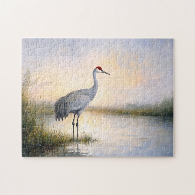 Puzzle Pintura de Sandhill Crane (Horizontal)
