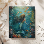 Puzzle Pintura de sirena<br><div class="desc">La pintura de sirena,  mágica y dulce,  cuenta con una sirena adorable nadando bajo el agua con un bonito pez naranja.</div>