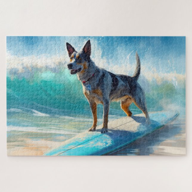 Puzzle Pintura de surf Blue Heeler Beach (Horizontal)