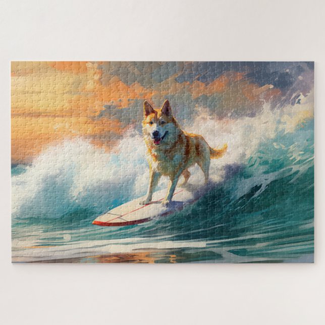 Puzzle Pintura de surf en la playa de Akita (Horizontal)