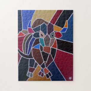Puzzle Pintura de toro abstracto de Alfred Fox