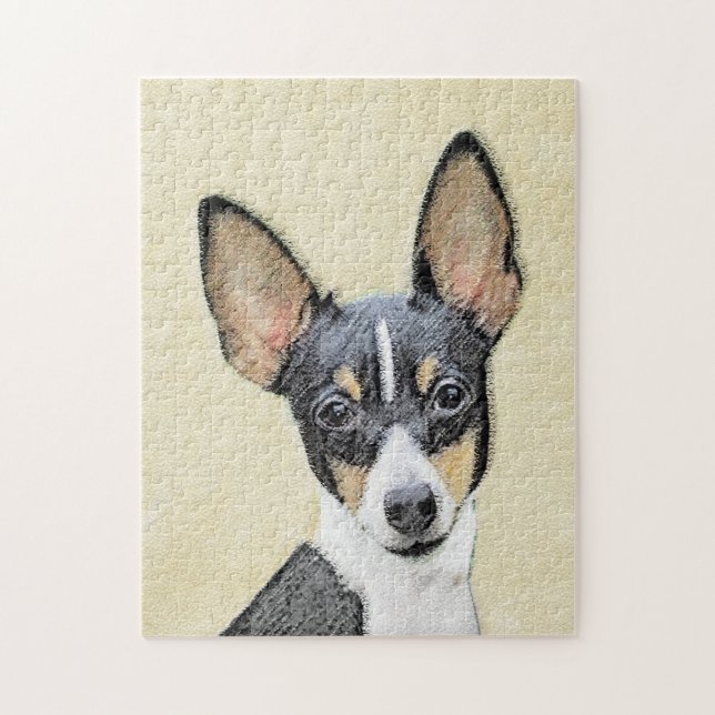 Puzzle Pintura de Toy Fox Terrier - Arte de Perro Origina (Vertical)