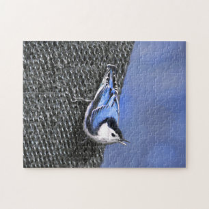 Puzzle Pintura de Trepatroncos Pechiblanco Arte de Aves O