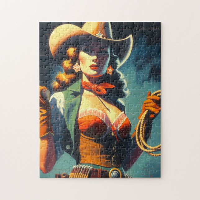 Puzzle Pintura de vaca vintage (Vertical)