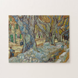 Puzzle Pintura de Van Gogh de grandes árboles