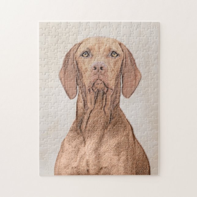 Puzzle Pintura de Vizsla - Arte Perro Original. (Vertical)