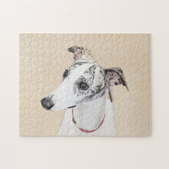 Puzzle Pintura de Whippet - Arte de Perro Original Lindo (Horizontal)