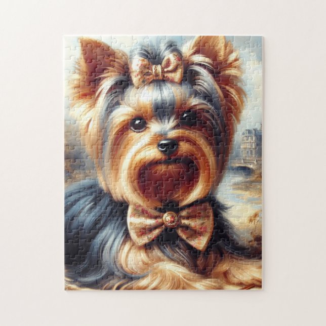 Puzzle Pintura de Yorkshire Terrier (Vertical)