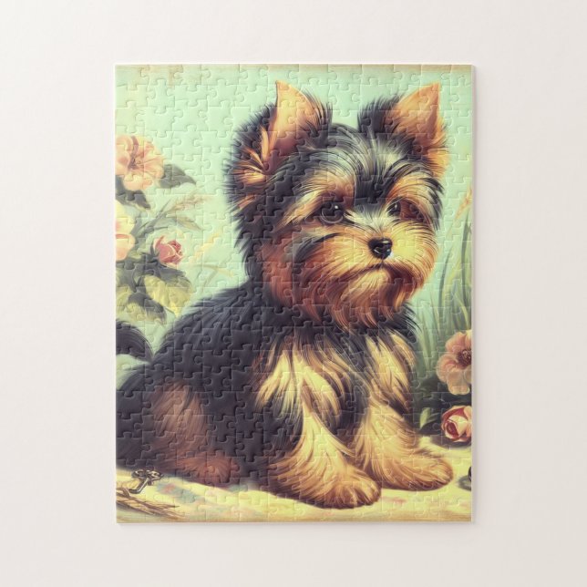 Puzzle Pintura de Yorkshire Terrier (Vertical)