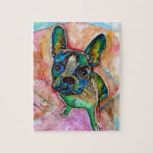 PUZZLE PINTURA DEL BULLDOG FRANCÉS