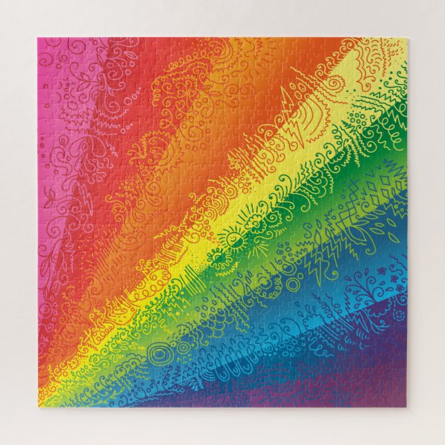Puzzle Pintura del doodle arcoiris (Vertical)