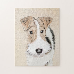 Puzzle Pintura del fox terrier del alambre - arte