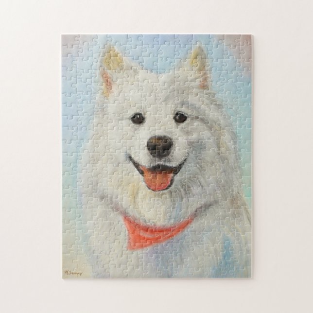 Puzzle Pintura del samoyedo (Vertical)
