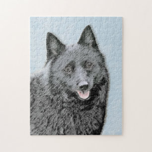 Puzzle Pintura del Schipperke - arte original lindo del