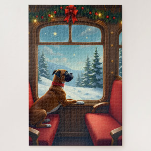 Puzzle Pintura del viaje en tren de Nochebuena del Boxer