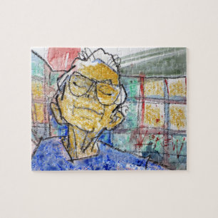 Puzzle Pintura Descansando Sus Ojos / Artista Larry Lerew