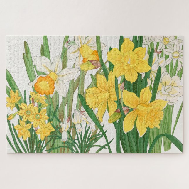 Puzzle Pintura en bloque de madera de narciso, Tanigami K (Horizontal)