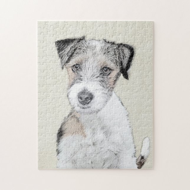 Puzzle Pintura en bruto Russell Terrier - Arte Perro Orig (Vertical)