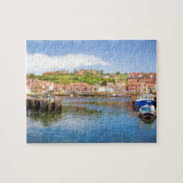 Puzzle Pintura escénica del puerto de Whitby