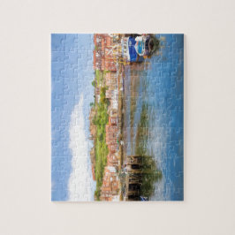 Puzzle Pintura escénica del puerto de Whitby