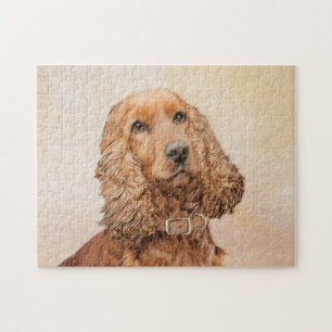 Puzzle Pintura Española de Cocker Inglés - Arte Perro Ori