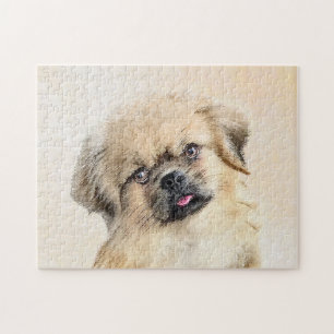 Puzzle Pintura española tibetana - Arte de perro original