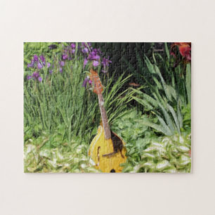 Puzzle Pintura fotográfica de Mandolin Iris Flower Garden