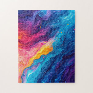 Puzzle Pintura Galaxia Abstracta Colorida Artista
