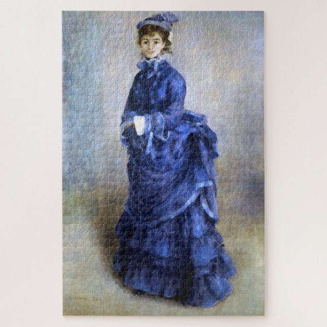 Puzzle Pintura impresionista de Blue Lady Parisienne Reno (Vertical)