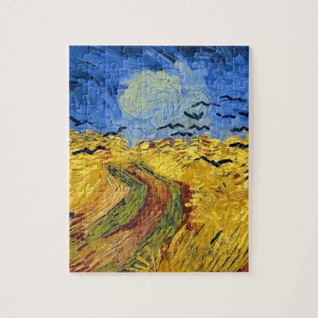 Puzzle Pintura impresionista de Van Gogh Wheat Fields (Vertical)