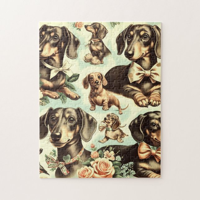 Puzzle Pintura inmaculada de Dachshund (Vertical)