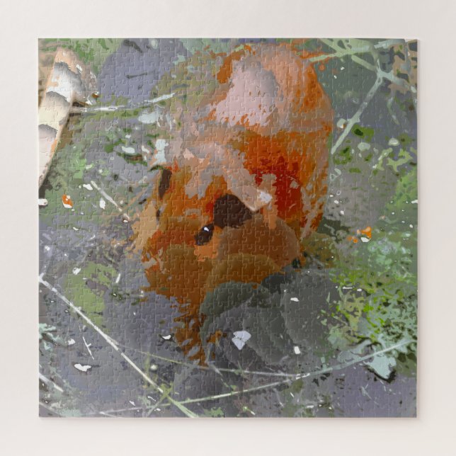 Puzzle Pintura loca - Cerdo de Guinea (Vertical)