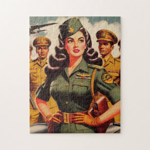 Puzzle Pintura militar retro