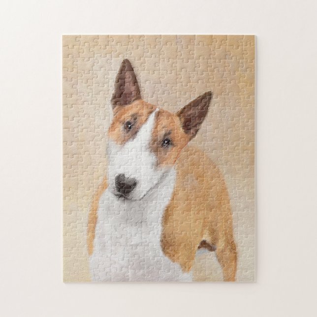 Puzzle Pintura Miniatura de Bull Terrier - Cute Original  (Vertical)