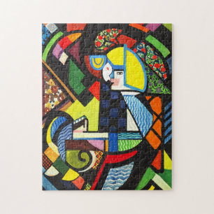 Puzzle Pintura Modernista Geométrica Abstracta Colorida