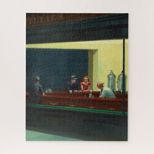 Puzzle Pintura Nighthawks de Edward Hopper  (Vertical)
