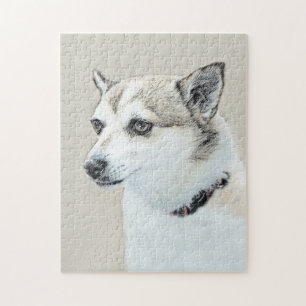 Puzzle Pintura noruega de Lundehund - Arte original del p